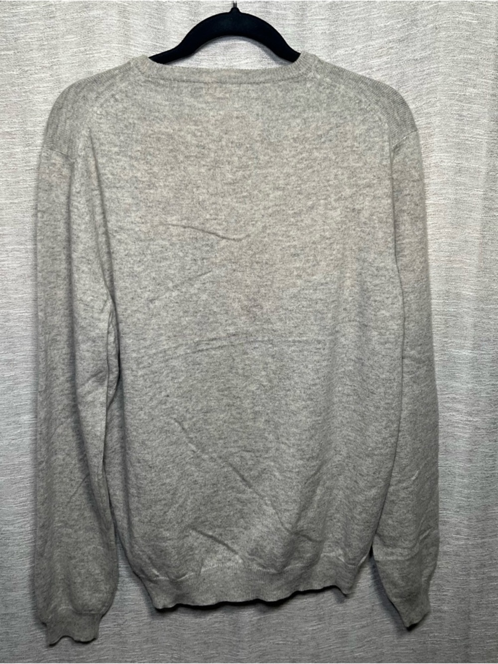 Malo 100% Cashmere Lux Sweater Gray Airplane Embroidered Crewneck Made in Italy - Picture 14 of 16